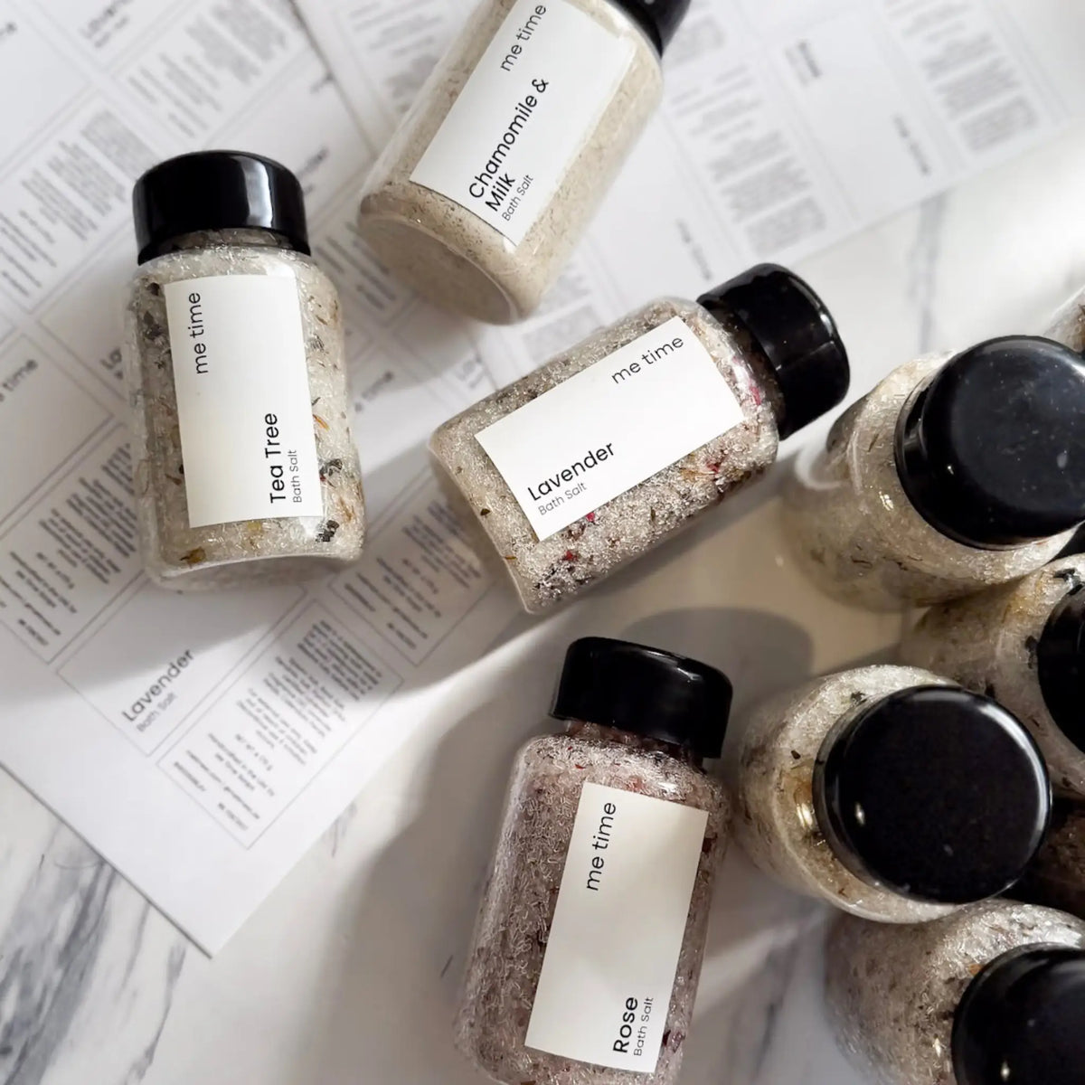 The Bath Collection, four natural bath salts as a self-care gift set, Me Time Soaps UAE