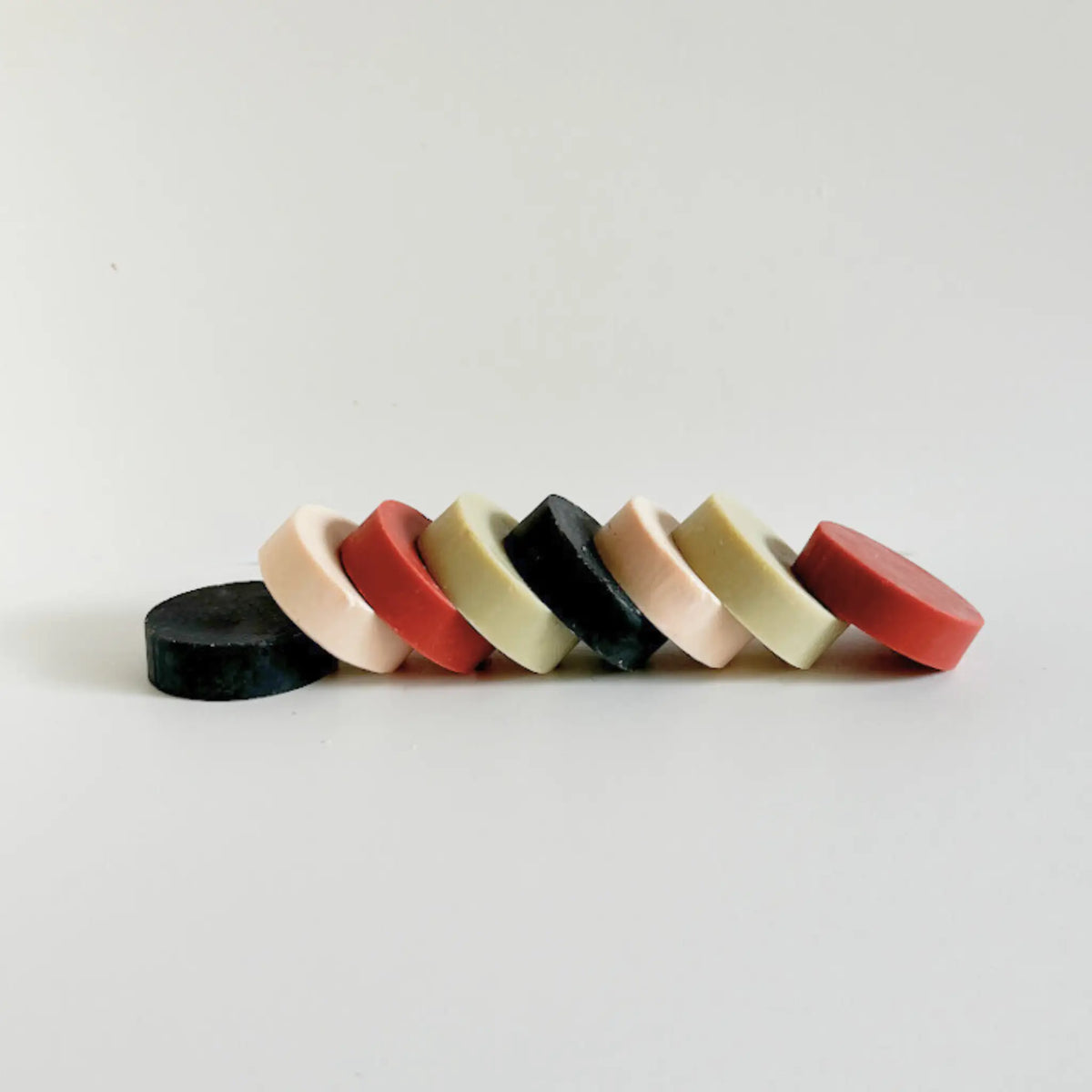 The Clay Collection gift set with four clay soaps and a reusable cotton bag, handcrafted in UAE