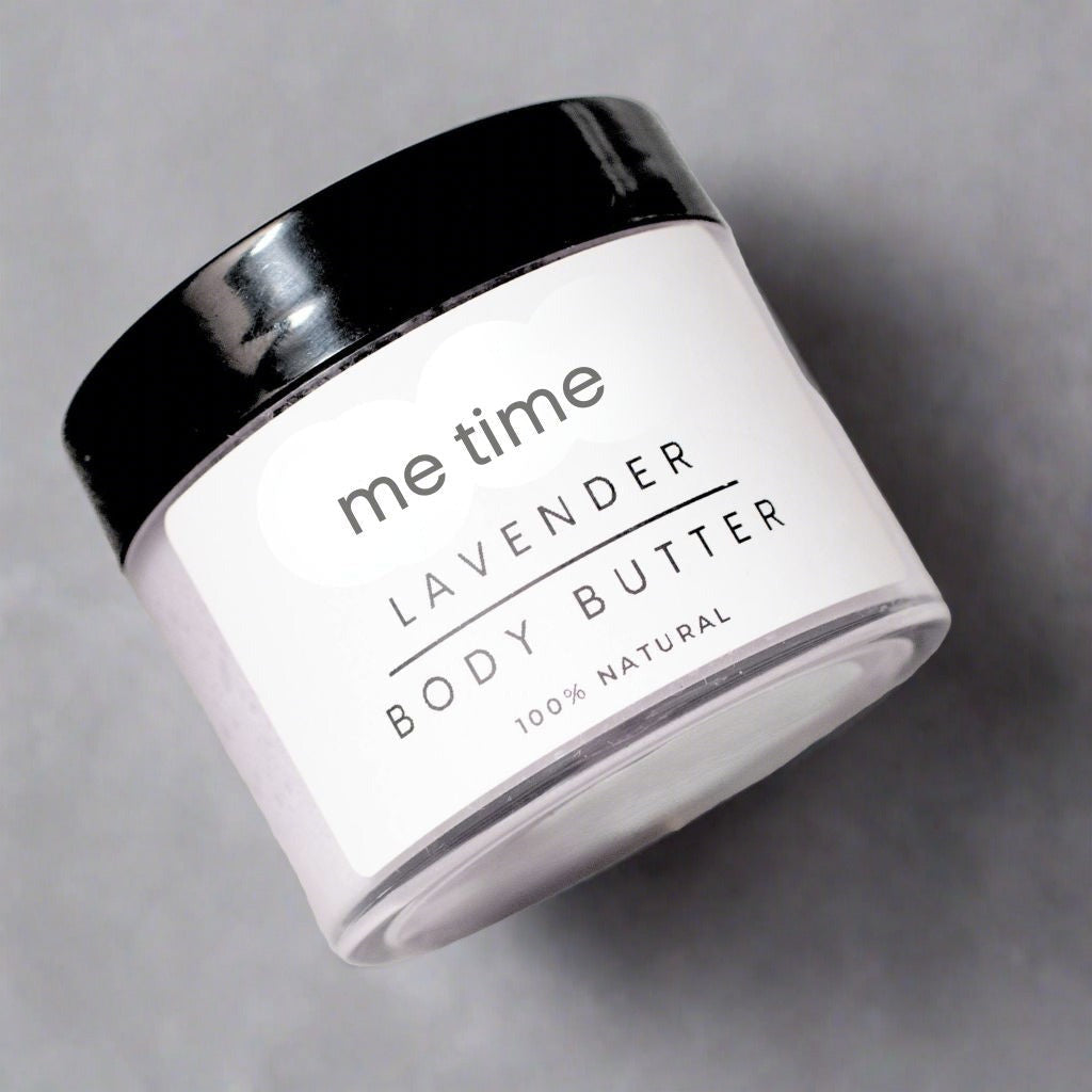 Recycled PET jar with minimal Me Time label