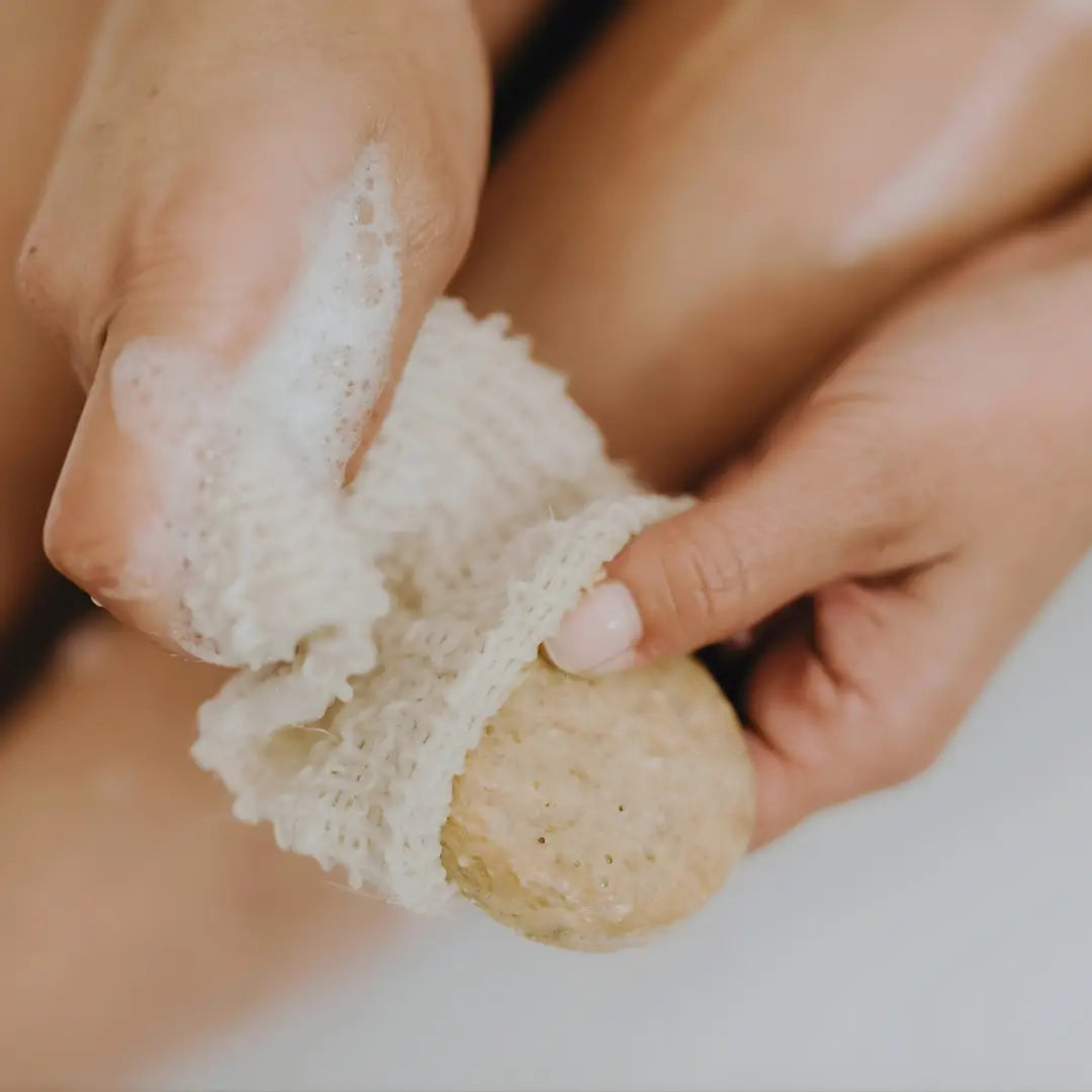 Me Time soap pouch — natural exfoliating bag that boosts lather and helps soap last longer