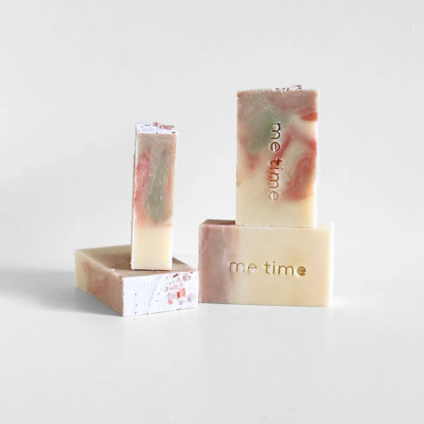 Lavender soap bar angle view — calm floral scent, natural cold-process soap, Me Time Soaps UAE