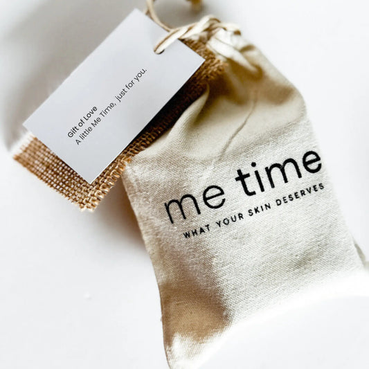 Gift of Love self-care gift set in a branded Me Time cotton gift bag