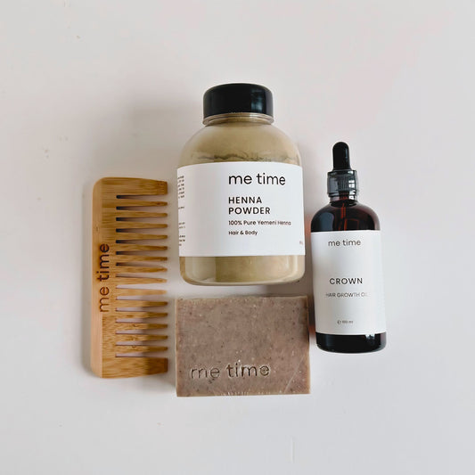 Heritage Hair Care Set gift, complete natural hair care routine, handcrafted in UAE