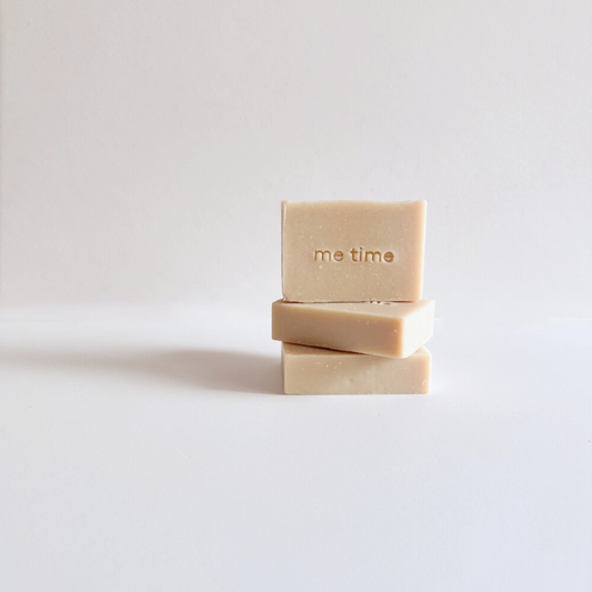 Licorice Soap Bar with a warm herbal tone, handcrafted natural soap made in the UAE, showing soft brown swirls and minimal packaging.
