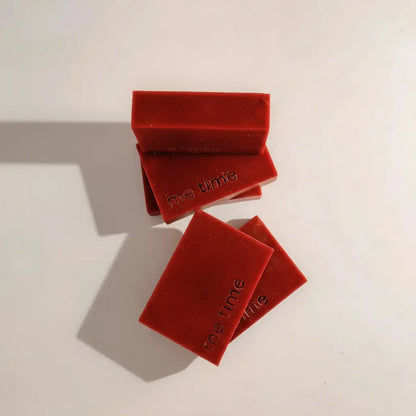 Autumn Bloom handcrafted natural soap with rhubarb infusion, bergamot, green apple, cinnamon and vanilla — premium artisanal skincare from UAE.