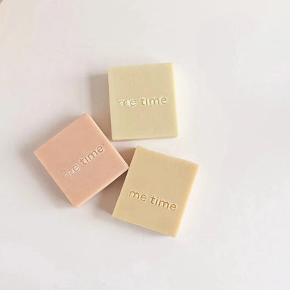 The Unscented Set soap bundle — rose clay, green clay and bentonite bars, handmade in UAE