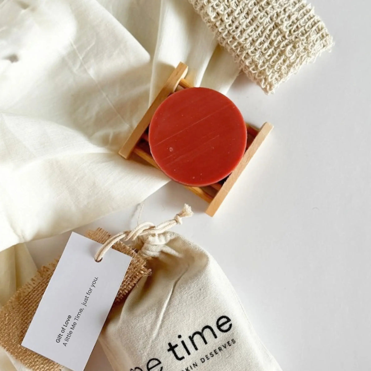 Pink Clay handmade soap included in the Gift of Love self-care gift set