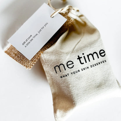 Gift of Love self-care gift set in a branded Me Time cotton gift bag