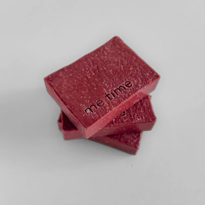 Handmade Moroccan soap bar with argan oil and red clay, natural skincare UAE