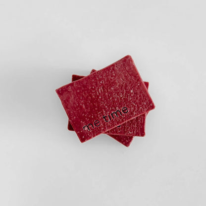 Handmade Moroccan soap bar with argan oil and red clay, natural skincare UAE