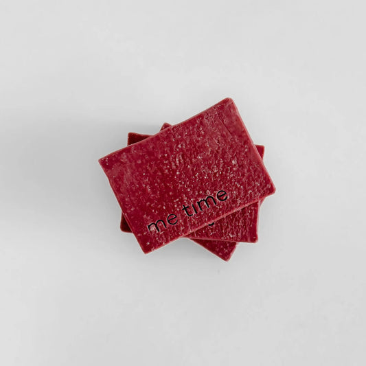 Handmade Moroccan soap bar with argan oil and red clay, natural skincare UAE