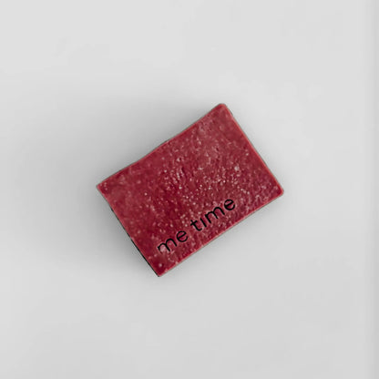 Handmade Moroccan soap bar with argan oil and red clay, natural skincare UAE