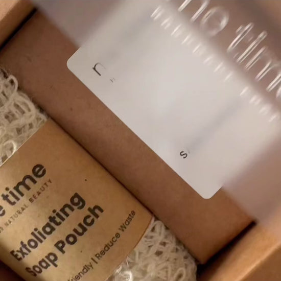Video of the Sandalwood Moment Gift Set: Me Time sandalwood soap and soap pouch shown up close
