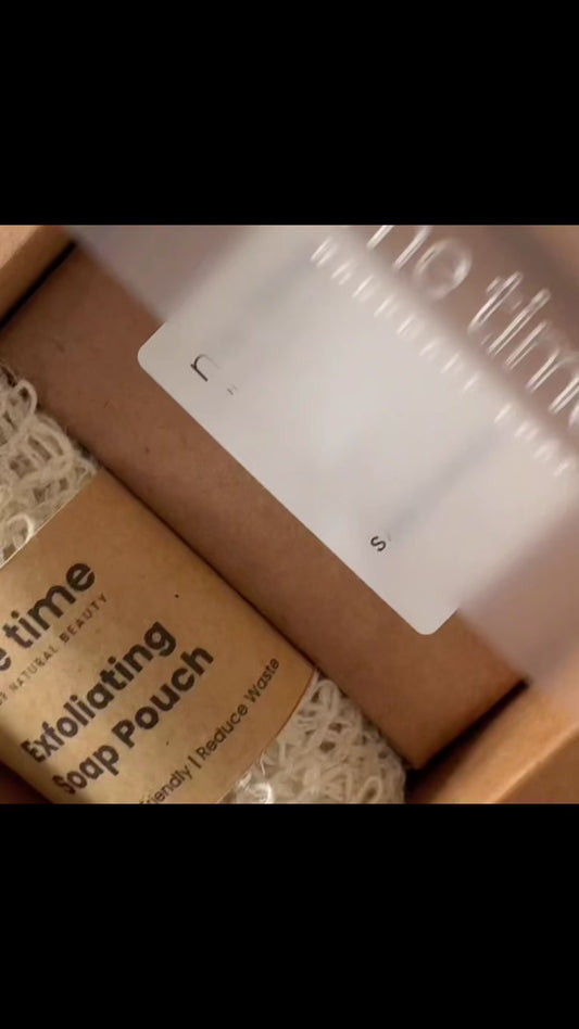 Video of the Sandalwood Moment Gift Set: Me Time sandalwood soap and soap pouch shown up close