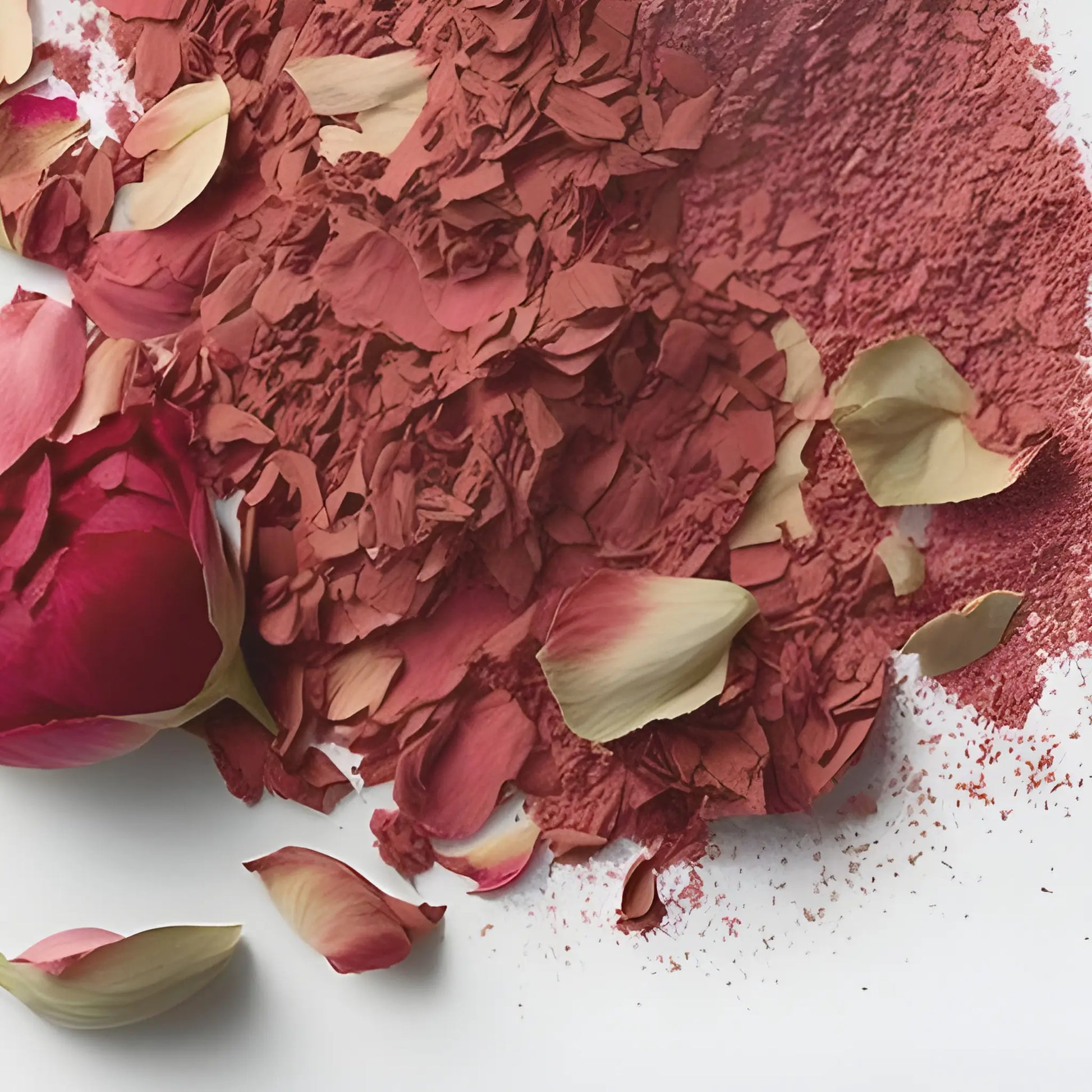 Close-up of red and pink flower petals , me time soaps, UAE